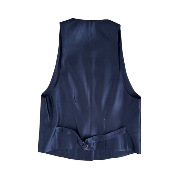 Tom Ford navy silk vest size 42 - Picture 2 of 8